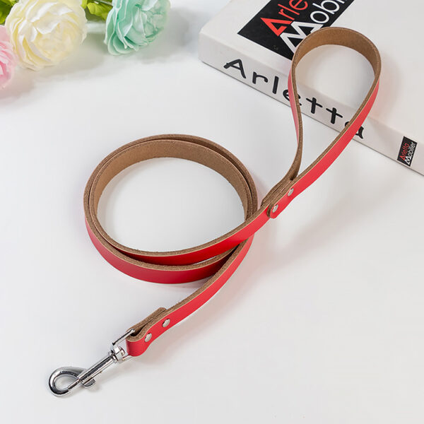 Stylish Leather Dog Chain Leash - Image 4