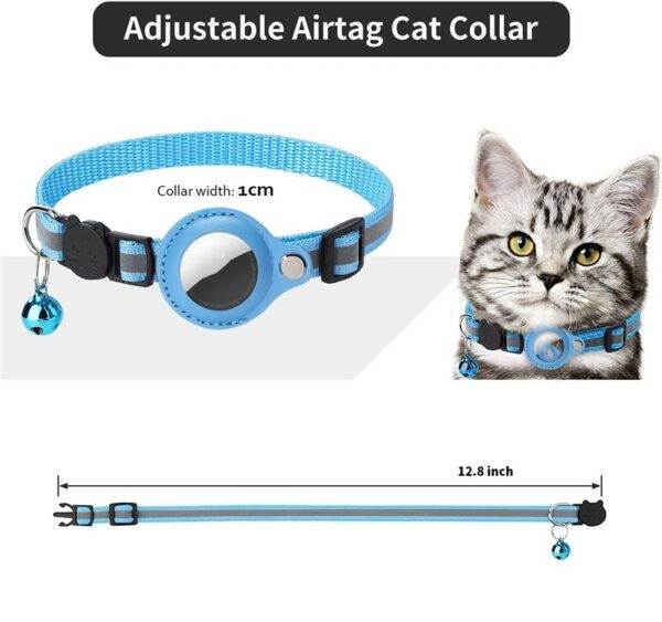 Reflective Pet Collar with Bell & AirTag - Image 8