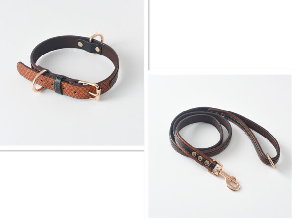 Durable Leather Dog Leash & Collar Set - Image 9