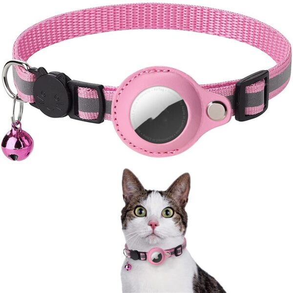 Reflective Pet Collar with Bell & AirTag - Image 10