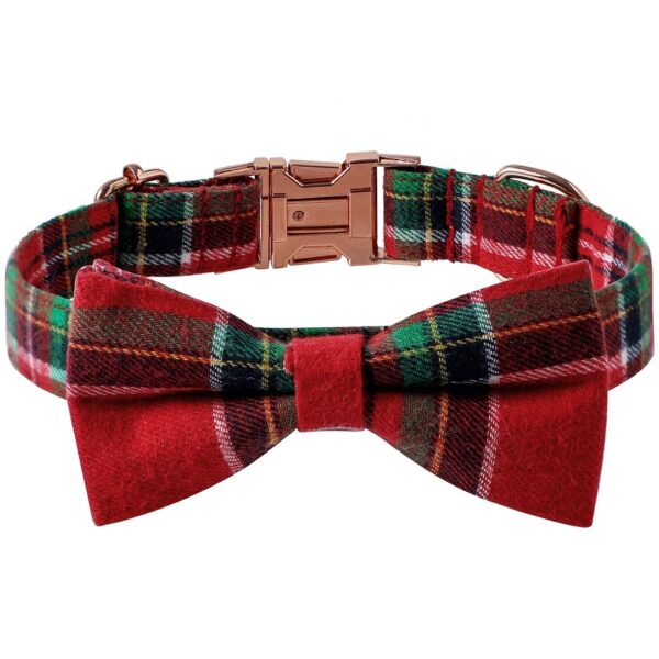 Christmas Dog Collar w/ Rose Gold Buckle - Image 2