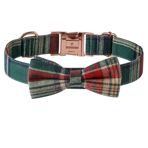 Christmas Dog Collar w/ Rose Gold Buckle - Image 4