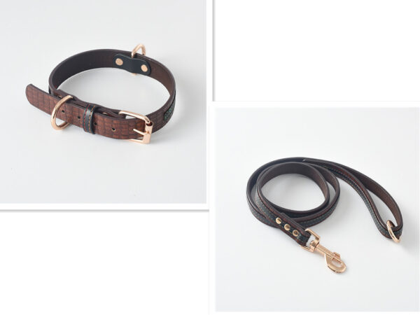 Durable Leather Dog Leash & Collar Set - Image 3